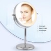 LED Lighted Makeup Mirror, Double-Sided Vanity Mirror with USB Rechargeable