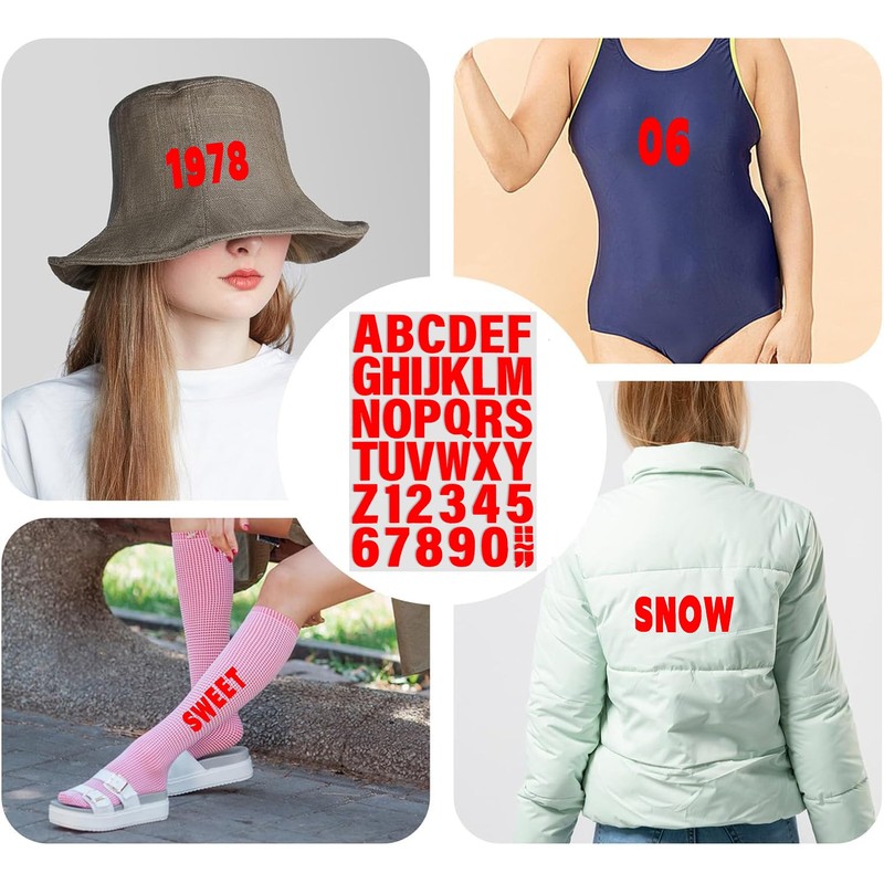 6 Sheets Iron on Letters for Clothing, 2 Inches Large