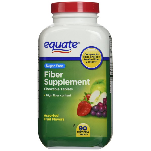 Equate - Fiber Supplement, 90 Chewable Tablets (Compare to Fiber Choice)