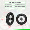 XIKOBY 12'' Wheel & 80/100-12 3.00-12 80x100x12 Rear Dirt Bike