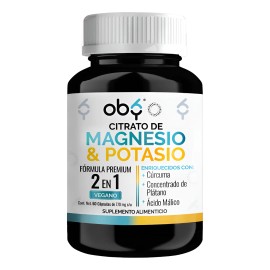 Citrato Magnesio + Citrato Potasio 60 Caps Oby