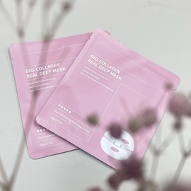 BelleVita Collagen face mask- Hydrating, firming, and brightening skincare Treatment for all skin types- Single use sheet mask with anti-aging benefits.