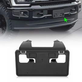 Front License Plate Frame for Ford F250 F350 F450 F550 Super Duty 2023 2024 2025 2026 NO Drill Front Bumper License Plate Holder Mounting Bracket Cover Replace # PC3Z-17A385-AA FO1068203