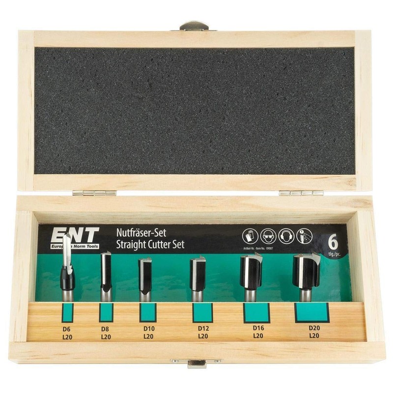ENT 6-Piece HW Groove Cutter Set with HW Base Cutting