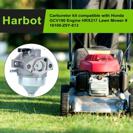 GCV190 Carburetor for Honda HRX217 GC190 GCV 190 GC 190 HRB217 GCV190A GV190LA Ryobi RY80942 Pressure Washer Lawn Mower 16100-Z0Y-013 Bb62j B Carb