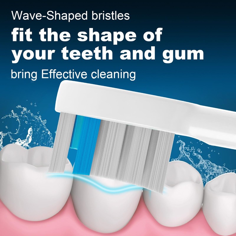 FitMount 6 Pack Toothbrush Replacement Heads Compatible with WaterPik Sonic