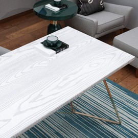 Livelynine White Peel and Stick Wallpaper Wood Contact Paper for Cabinets Adhesive Wood Grain Vinyl Wrap for Kitchen Furniture Door Textured Wood Countertop Waterproof Wall Paper Bathroom 15.8x78.8