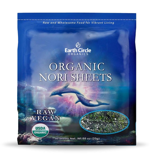 Earth Circle Organics - Nori orgánico certificado crudo Sheets - 50Hoja (s)