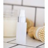Clear Natural Refillable Plastic Squeeze Bottle with Silver Fine Mist
