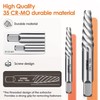 14Pcs Screw Extractor and Left Hand Drill Bits Set, Easy