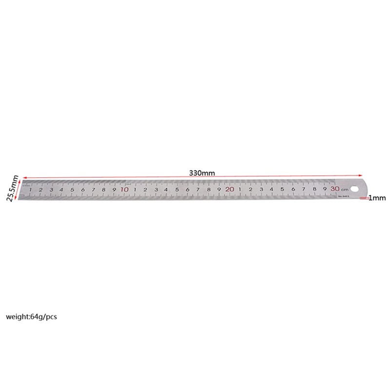 Operitacx Double Sided Metal Ruler Stainless Steel for Sewing Metric