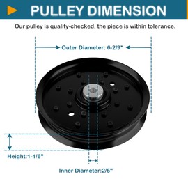 SCBHWJ UPGRADED John Dee re AM136252 Mower Deck Spindle Pulley Compatible with John Dee re EZtrak Z465 Z625 Z445 Z645 Z655 Z665 EZtrak Mower 48" 54" 60" 62" decks