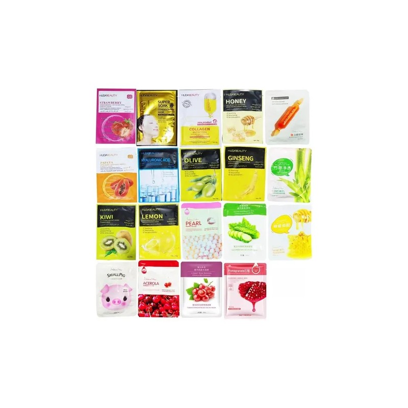 Lote De 100 Mascarillas Faciales Coreanas Hidratantes Mixta
