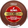 Kiwi Waxed Shoe Polish, Brown ? 1.125 oz can (Pack