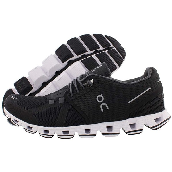 ON Women's Cloud Sneakers, Black/White, 10.5 Medium US