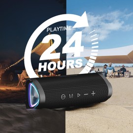 Vanzon V40 Portable Bluetooth Speaker with IPX7 Waterproof, All Day Playtime, Bluetooth 5.0, Wireless Stereo Pairing, 24W Stereo Sound for Outdoor & Home