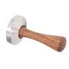 Coffee Tamper Stainless Steel Base Wooden Handle Heavy Duty Coffee