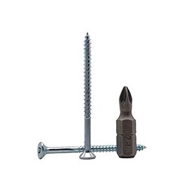 (Pack of 100 pcs) Zinc Plated Steel 3.0 x 45 mm Wood Screws, Partially Threaded, Pozi-Drive Head, Countersunk Head, Chipboard Screws (100, 3.0 x 45 mm)