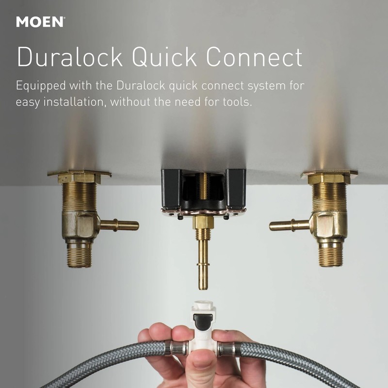 Moen Ronan Chrome Two-Handle Widespread Modern Bathroom Faucet, Valve Included,