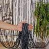 AHEJIOO Pack of 2 String Curtain Black – 100 x