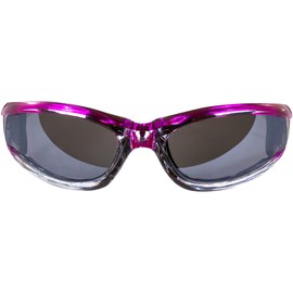 GV Padded Women Lady Motorcycle Sunglasses Glasses Pink and Chrome With Storage Bag