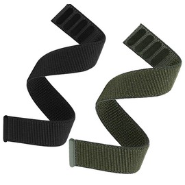 Olytop Hook & Loop Quick Dry Watch Bands for Garmin Instinct/Instinct 2, 22mm Nylon Ultralight Sport Wristband Strap for Garmin Instinct Tactical/Esports/Solar/Tide/2 Surf Smartwatch, Black+Green