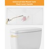 Hibbent Universal Metal Side Mount Toilet Handle Replacement Kit, Brass