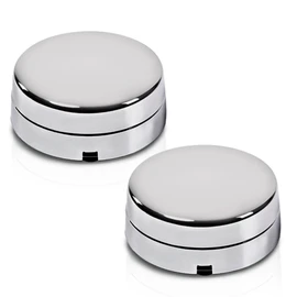 G-PLUS 2PCS Chrome Wheel Center Caps Fit for 2003-2017 Dodge Ram 3500 1-Ton Dually 8-Lug 5 Slot 17" Steel Rear Wheels