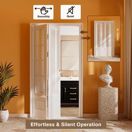 Bifold Door Hardware Kit, 30-Inch Bi-fold Closet Door Track Kit Bifold Closet Door Hardware Kit Folding Door Hardware Repair Replacement Tool Kit