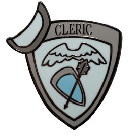 Dark Spark Decals Cleric Class Shield - 1.5" Enamel Pin, Great for Tabletop Gamers