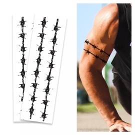 TattooFun Barbed Wire Armbands (3-pack) | Skin Safe | MADE IN THE USA