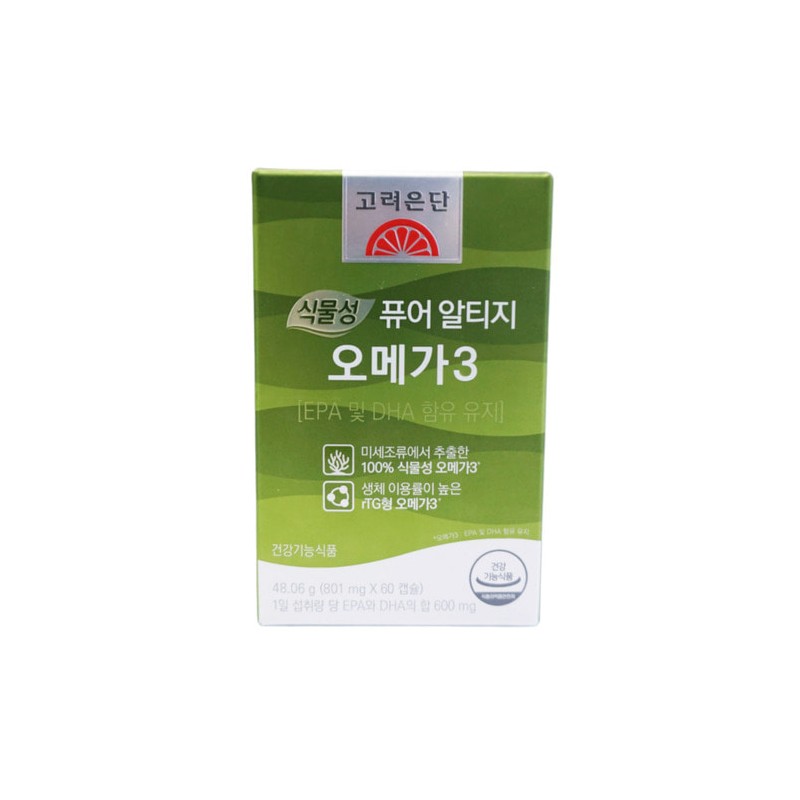 Goryeo Eundan Korea Eundan Vegetable Pure Altige Omega 3 60