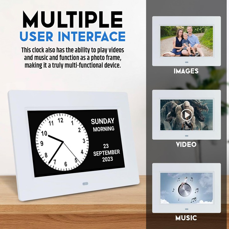Digital Low Vision Clock for Elderly & Visually Impaired -