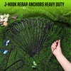 Gisafai 200 Pcs 12 Inch J Hook Rebar Stakes, Garden