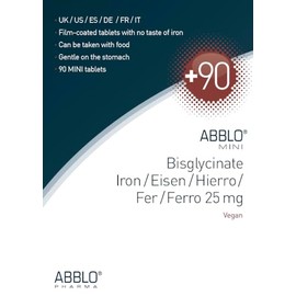 25mg. ABBLO Iron Bisglycinate is Very Gentle on The Stomach, and can be Taken with Food and Calcium Tablets. | ABBLO PHARMA