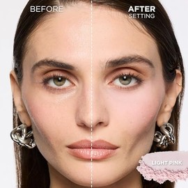 L'Oreal Paris Infallible Blur-fection Polvo Suelto Fijador de Larga Duración, Polvo Facial Difuminador Con Hasta 24 Horas de Uso, Rosa Claro Iluminador, 1 Kit