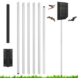 Yaocom 18 FT Telescoping Purple Martin Bird House Bat House Pole with Ground Socket for Outdoor