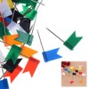 160PCS Pinnnadel Fahne, Fähnchen Pins, Pinnägel Fahnen, Pinnadeln Fähnchen, Markierfähnchen