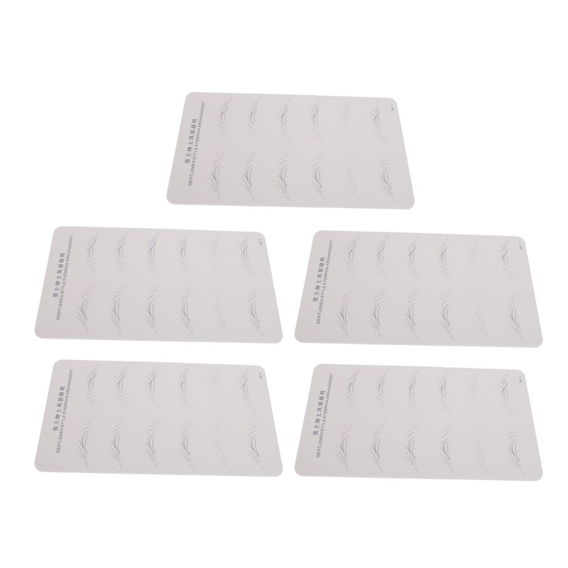 5Pcs Double Sided Microblading Practice Skin Soft Silicone Eyebrow Tattoos