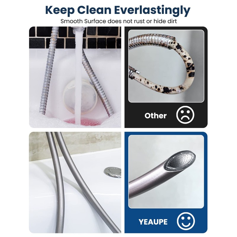 YEAUPE Shower Hose 1.6 m with Twist Protection 160 cm