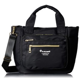 Coq Sportif Women's Mulsan Deodorizing Antibacterial Nylon 2-Way Tote Shoulder Bag, Black