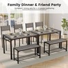 JUMMICO 43.3" Dining Table Set for 4, Kitchen Table with