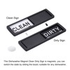 sourcing map Dishwasher Magnet Clean Dirty Sign Black Heart Shape