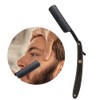 Sandalwood Handle Vintage Straight Manual Razor Holder Stainless Steel Beard