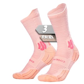 BRISIRA Bamboo Viscose Compression Socks Men Women Running Hiking Tennis Crew Cooling Moisture Wicking Anti Blister 3 Pack