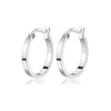 RoseJeopal 925 Sterling Silver Big Flat Hoop Earrings for Women