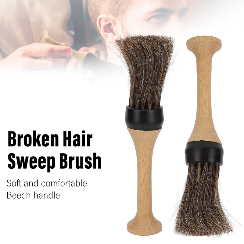 Wooden Neck Duster Brush Broken Hair Cleaning Sweep Hairdresser Neck