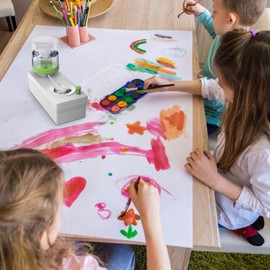 Harrod Máquina limpiadora de brochas de Maquillaje | Limpiador de Pinceles a Base de Agua,Limpiador de Pinceles de Pintura Multifuncional, Suministros de Pintura para acrílicos al óleo, Pinceles de