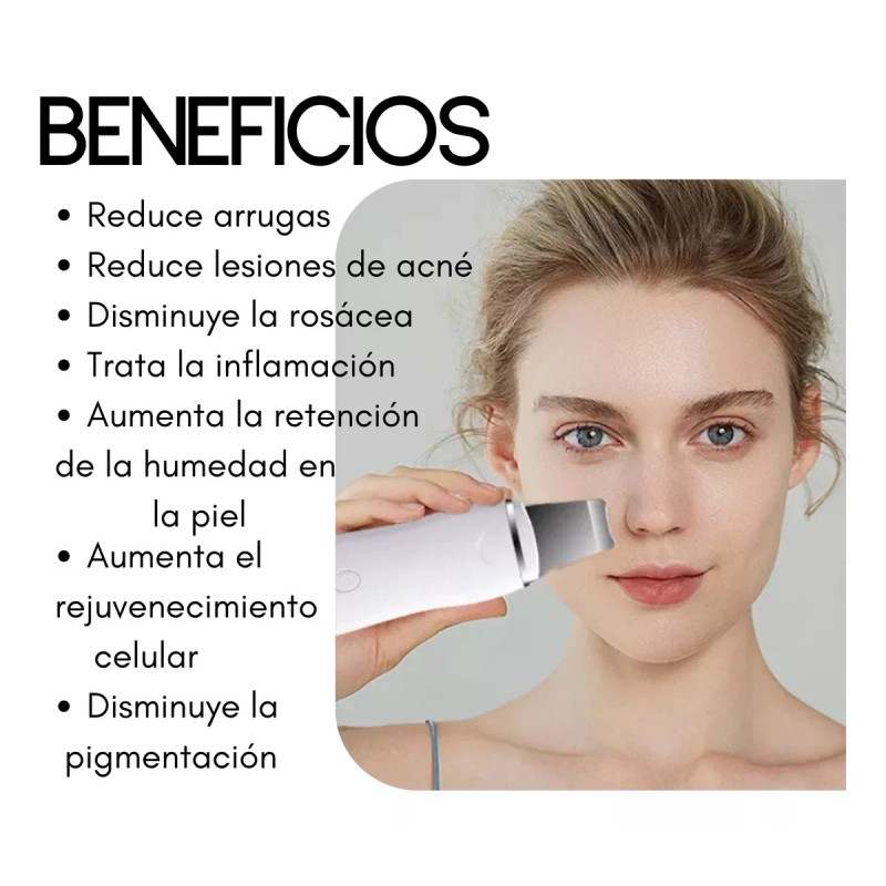 FUZE Limpiador Facial Exfoliador Ultrasonico Skin Scrubber Sonic