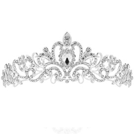 cnomg hair accessory, crown, tiara, children, photography, party, girl, wedding, coming-of-age ceremony, birthday party, bride, hair ornament, 6.7 x 3.5 x 2.0 inches (17 x 9 x 5 cm)